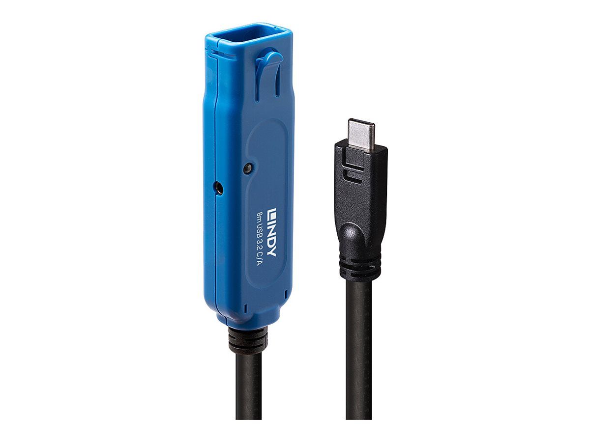 Lindy 8m USB 3.2 Gen 1 C/A Aktivverlängerung Pro Bis zu 40m Verlängerung für ein USB Typ A Gerät an einem USB Typ C Computer (43381)