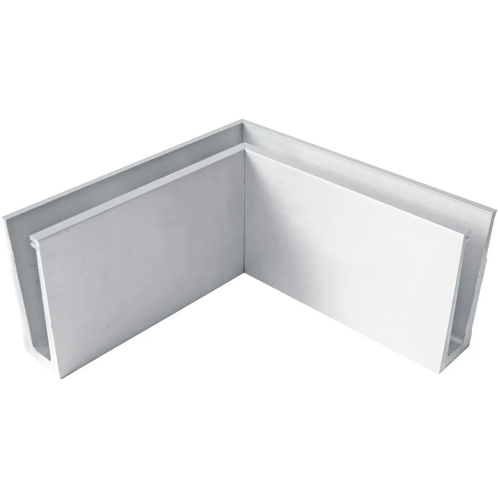 ECONOMY Innenecke für Bodenprofile 0004, Aluminium silber eloxiert