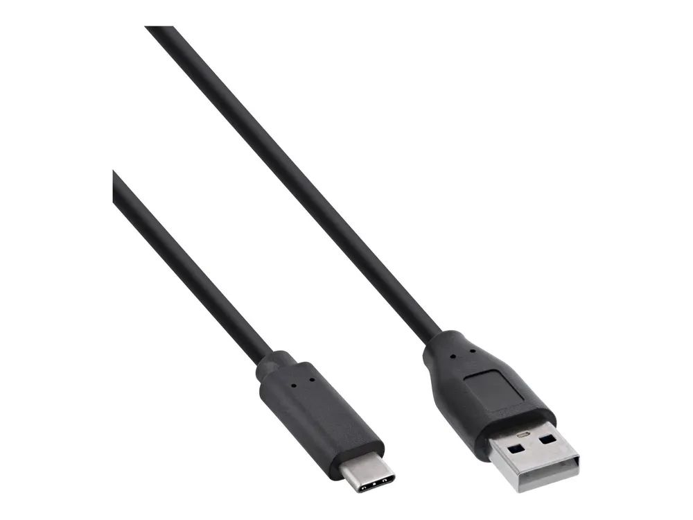 InLine USB 2.0 Kabel - USB-C Stecker an A Stecker - schwarz - 1,5m