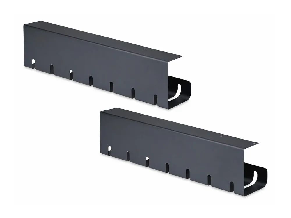 StarTech.com Startech - Kabelmanagementfach - Stromleistenhalter - unter Tisch montierbar - Schwarz - 53 cm - TAA-konform (Packung mit 2)