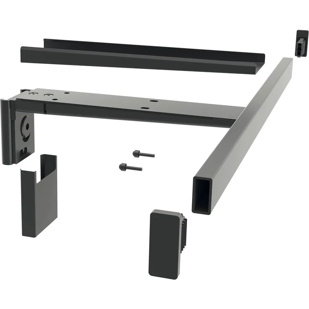PEKA Kleiderstange 550 mm Pecasa Stahlblech mit Feinstruktur schwarz