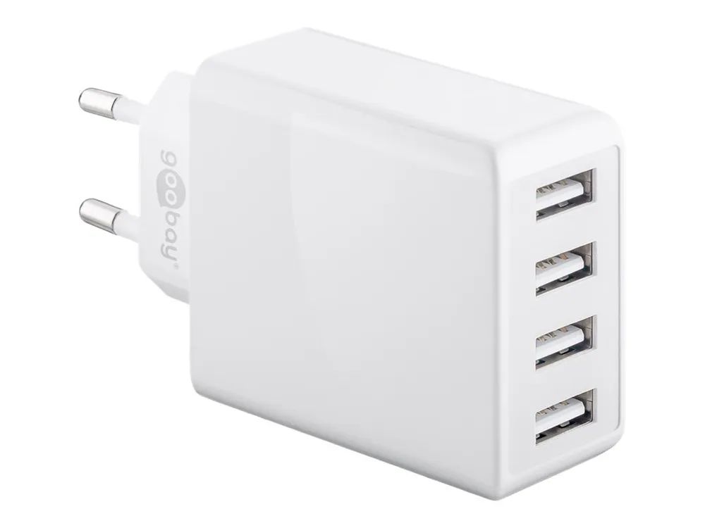 Goobay Netzteil - 30 Watt - 3 A - 4 Ausgabeanschlussstellen (4 x USB)