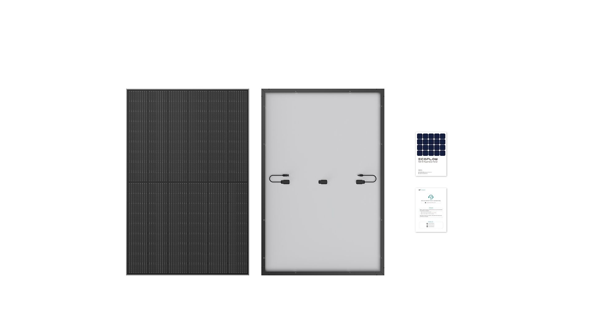 Ecoflow Solarkollektor - starr - 400 Watt - Schwarz (Packung mit 2)