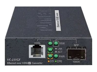 Planet VC-231GF - Medienkonverter - 1GbE, Ethernet over VDSL2 - 1000Base-X, VDSL2 - SFP (mini-GBIC)