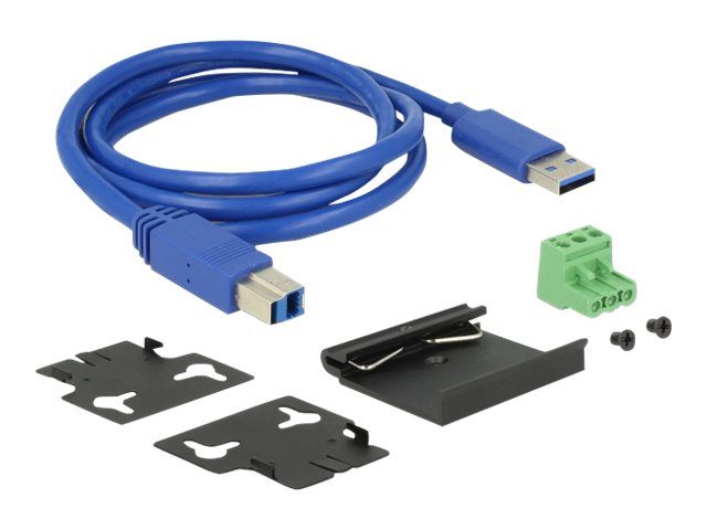 Delock External Industry Hub 4 x USB 3.0 Type-A with 15 kV ESD protection