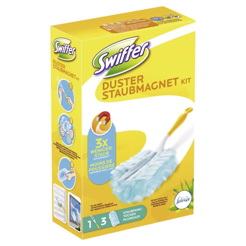 Swiffer Staubmagnet Starterset (Griff + 3 Tücher)