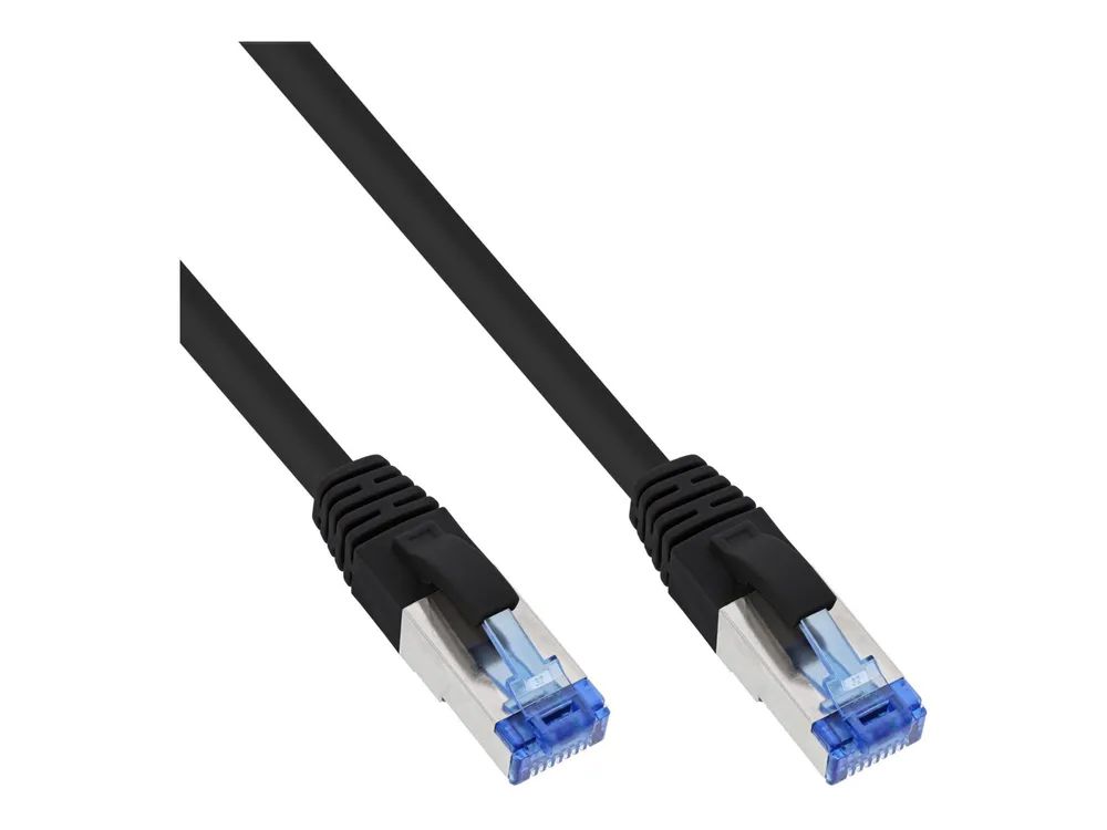 InLine Patchkabel - S/FTP (PiMf) - Cat.6A - halogenfrei - schwarz - 10m