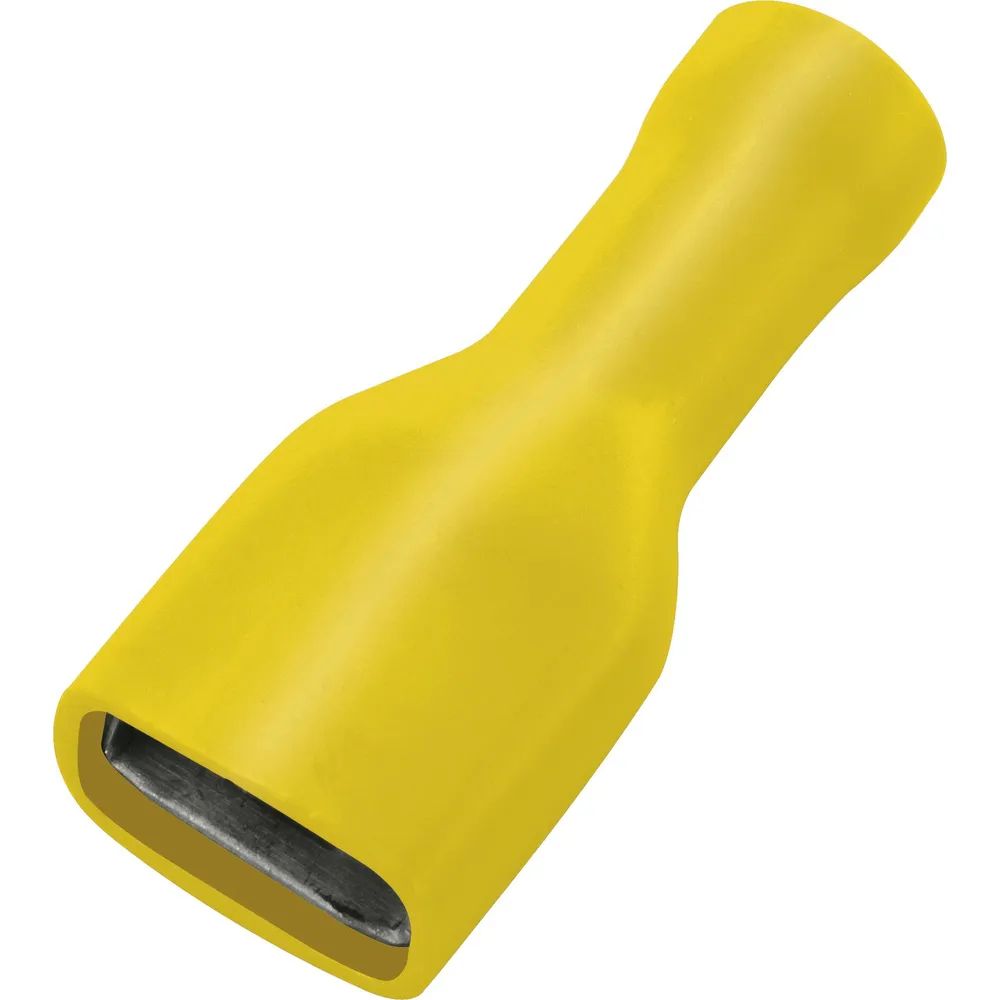 Edler Systems Kabeltechnik GmbH Flachsteckhülse 6.3x0,8 Querschnitt 2,5 - 6 mm² vollisoliert gelb