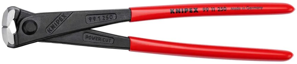 KNIPEX Kraft-Monierzange hochübersetzt mit Kunststoff überzogen schwarz atramentiert 250 mm