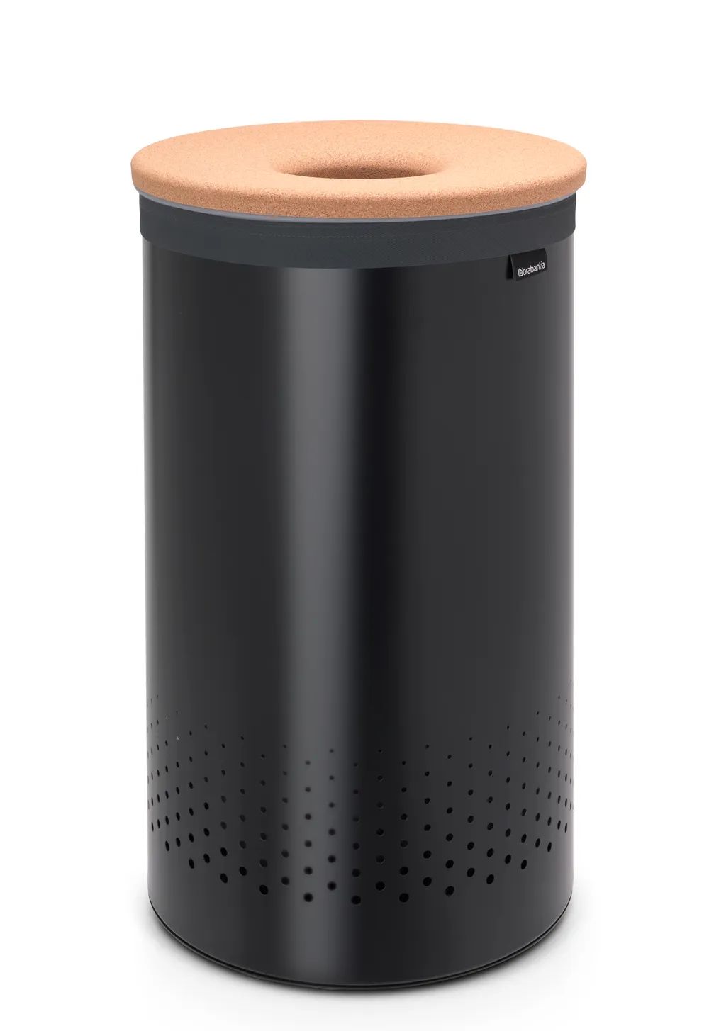 Brabantia Wäschebox 60L, Korkdeckel - Matt Black