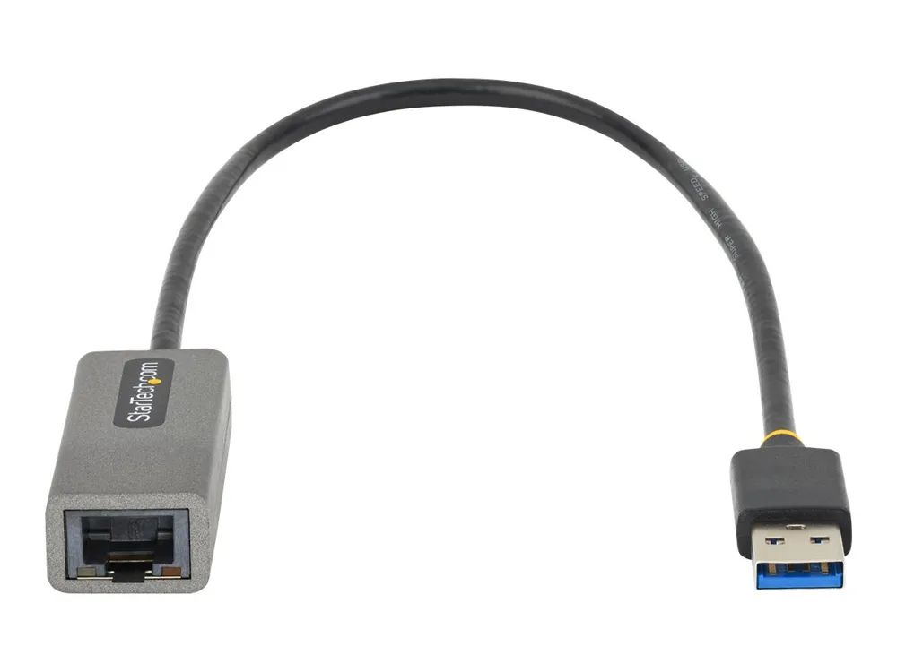 StarTech.com USB 3.0 Gigabit Ethernet Adapter, USB 3.0 zu 10/100/1000 Netzwerkadapter für Laptops, 30cm angeschlossenes Kabel, USB zu RJ45/LAN Adapter, NIC Adapter, Win, MacOS und Chrome (USB31000S2)