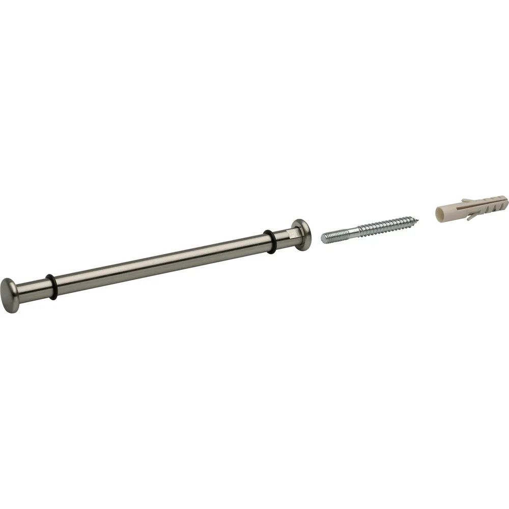Grimme Glastablarträger Verona-Mauermontage 200 x ø12 mm,Stahl Edelstahl Effekt