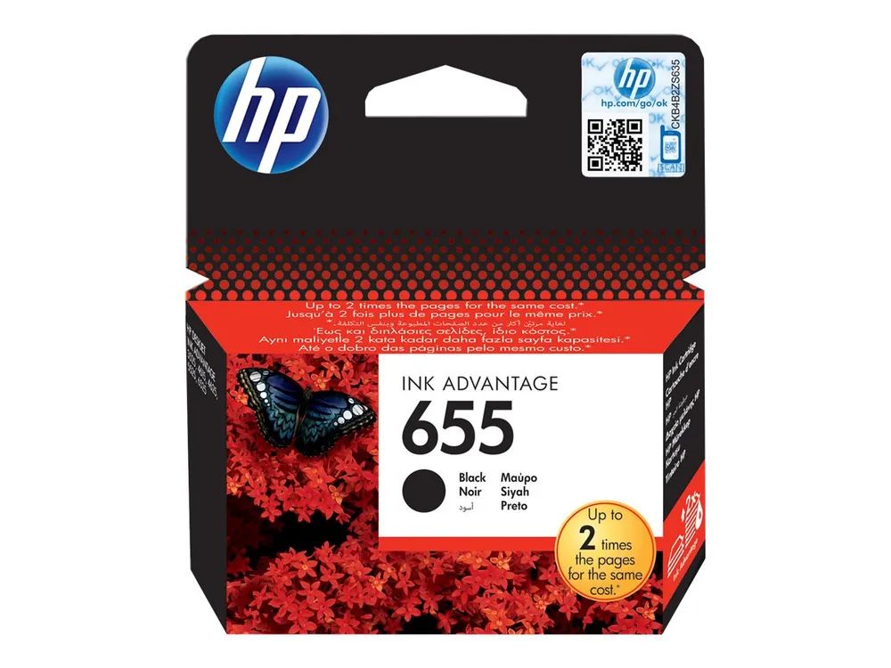 HP 655 - 14 ml - Schwarz - original - Tintenpatrone