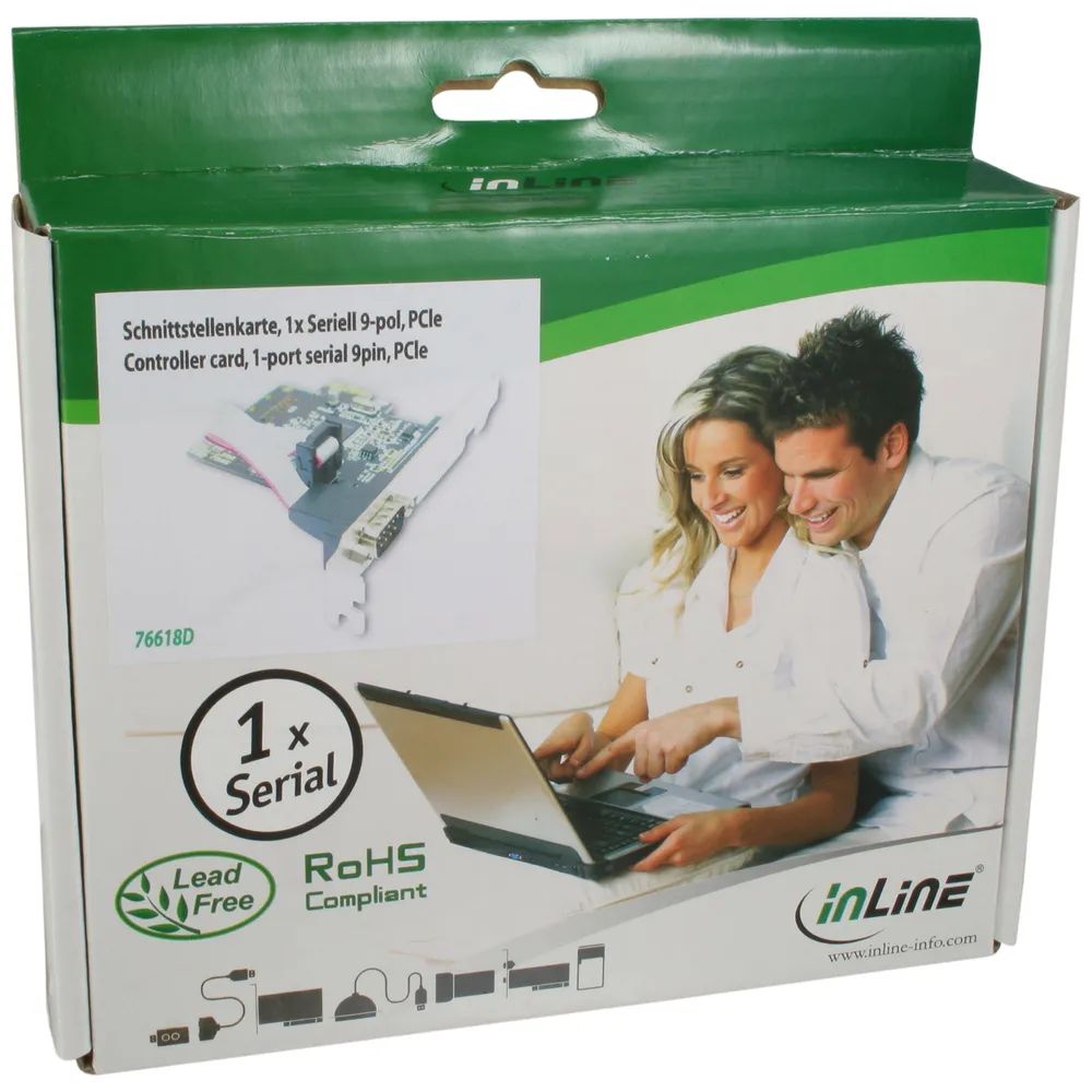 InLine Schnittstellenkarte - 1x Seriell 9-pol - PCIe (PCI-Express)