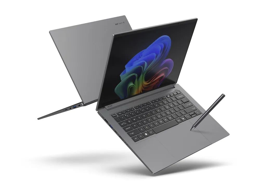 Acer Swift X 14 AI SFX14-61G - 180°-Scharnierdesign - AMD Ryzen AI 9 365 / 2 GHz - Win 11 Home - GeForce RTX 5070 - 32 GB RAM - 1.024 TB SSD NVMe, QLC x 2 - 36.8 cm (14.5")
