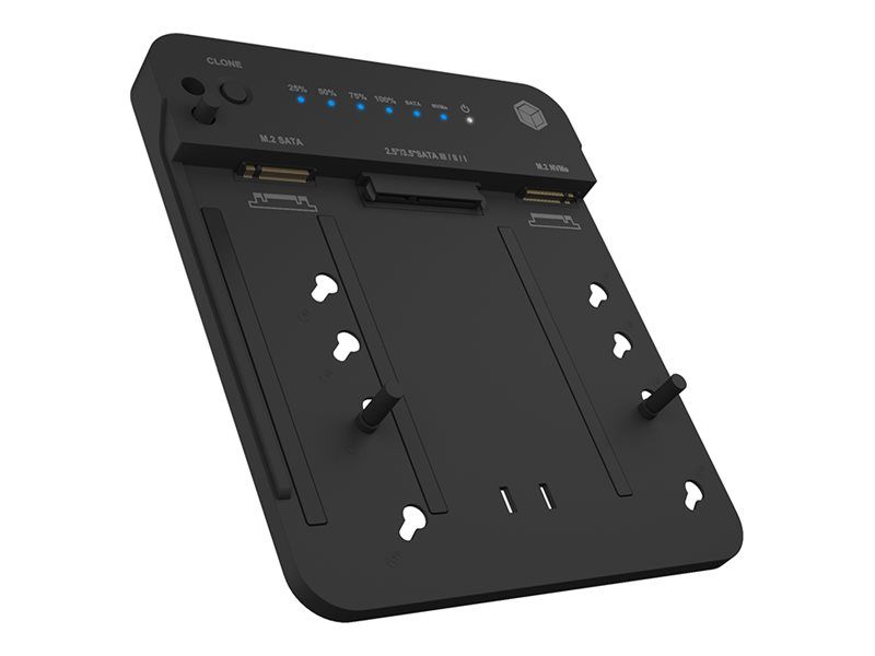 ICY BOX HDD / SSD Dockingstation - Klonfunktion Schächte: 3 - 2,5" / 3,5" gemeinsam genutzt, M.2 (6,4 cm/8,9 cm gemeinsam genutzt)