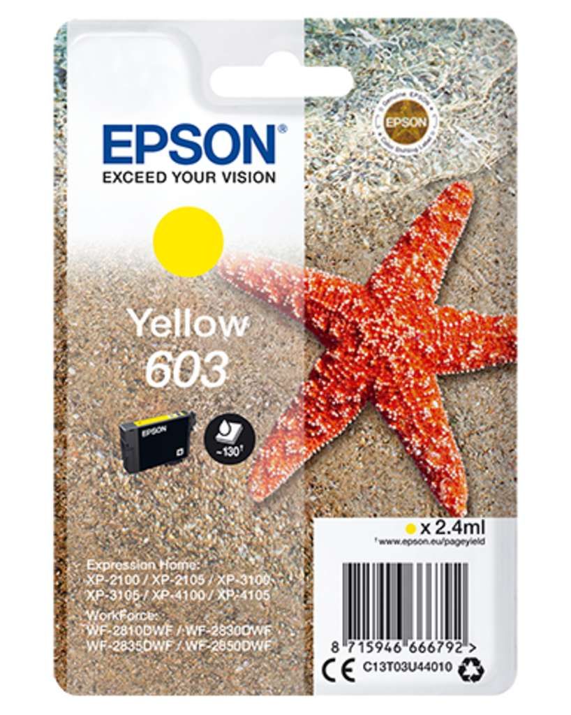 Epson 603 Tinte Seestern Single, Standard, gelb