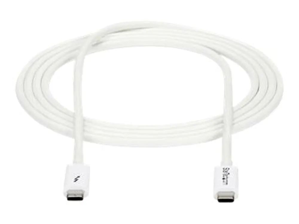 StarTech.com Thunderbolt 3 Kabel - 20Gbit/s - 2m - Weiß - 4K 60Hz - Passiv - Thunderbolt Kabel - USB Typ C Lader - Thunderbolt-Kabel - USB-C (M)