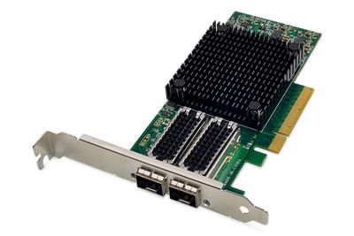DIGITUS 2-Port 25 Gigabit Ethernet Netzwerkkarte, SFP28, PCI Express, Mellanox Chipsatz
