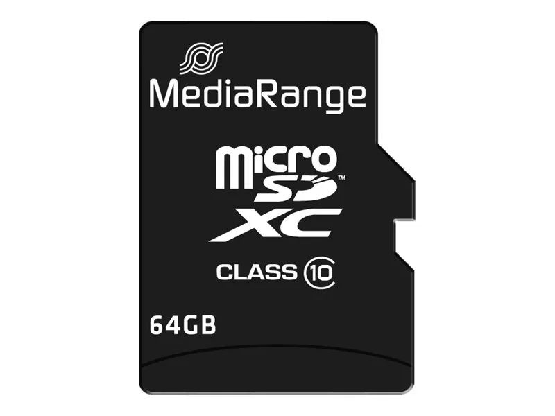 Media Range MediaRange Micro SDXC Memory Card Class 10 mit SD-Karten Adapter 64GB