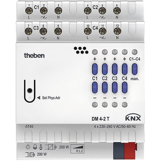 Theben THEBEN KNX DIMMAKTOR 4F.200W D / THEBEN T4940280