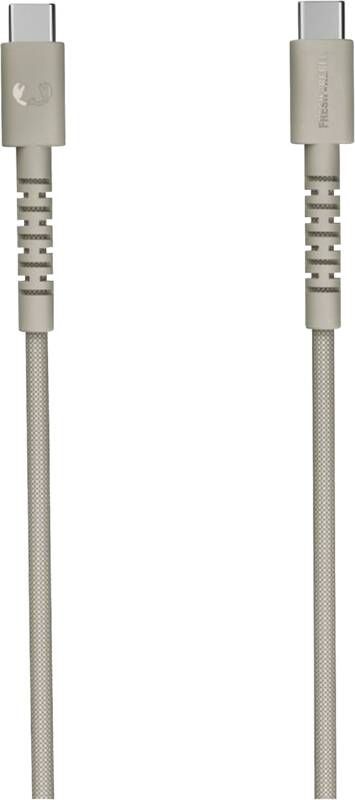 Fresh 'n Rebel USB-C zu USB-C silikon geflochtenes Kabel "FlexWave" 2m, 100W Silky Sand