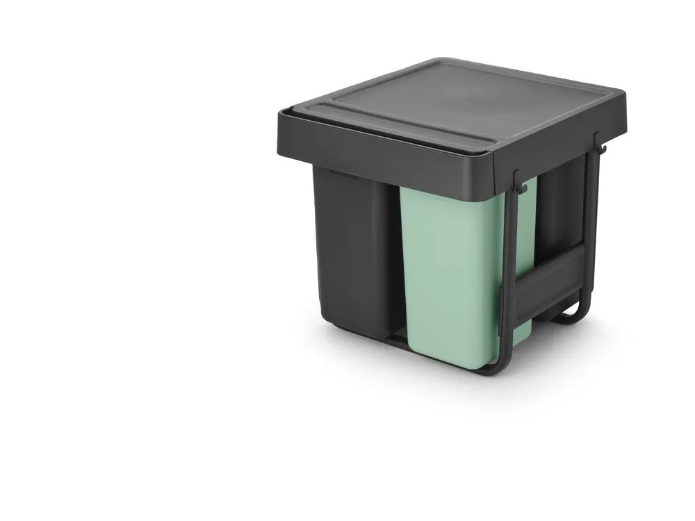 Brabantia Sort&Go Einbaueimer, 10+10+20 l - Dark Grey