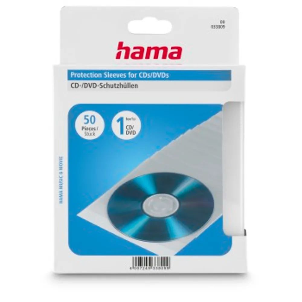 Hama CD-/DVD-Schutzhüllen 50, Transparent