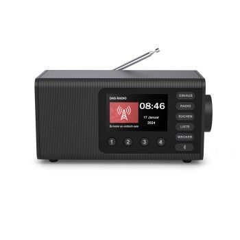 Hama Digitalradio "DR1001", FM/DAB/DAB+/Bluetooth® RX, Radiowecker, Schwarz