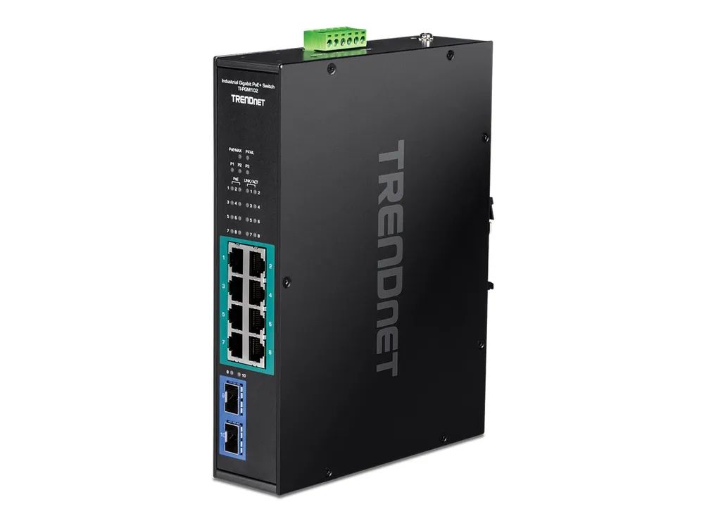 TRENDnet TI-PGM102 - Switch - industriell - 8 x 10/100/1000 (PoE+)