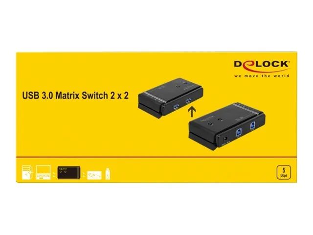 Delock USB 3.0 Matrix Switch 2 x 2 - USB-Umschalter