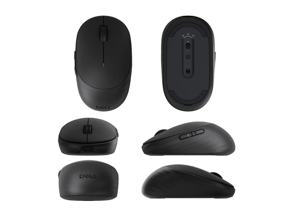 Dell Pro 7 MS746 - Maus - wiederaufladbar, kompakt - rechts- und linkshändig - optisch - 5 Tasten - kabellos - 2.4 GHz, Bluetooth - kabelloser Empfänger (USB)
