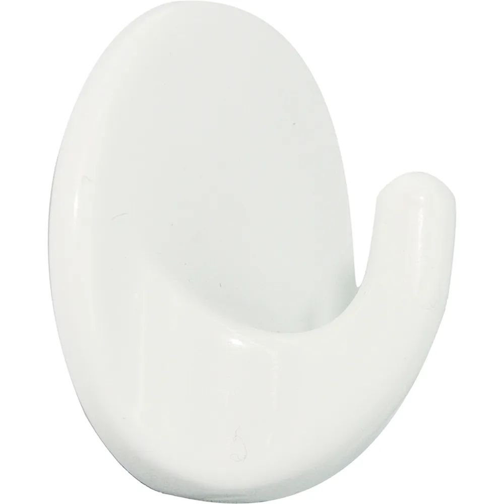 Schwerter Klebehaken Rund ø 34 mm, Tiefe 20 mm, Kunststoff weiß