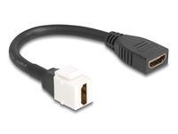Delock Keystone Modul Kabel HDMI Buchse zu 8K 60 Hz 20 cm schwarz