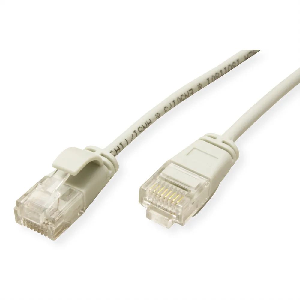 ROLINE UTP DataCenter Patchkabel Cat.6A (Class EA), LSOH, slim, grau, 1 m
