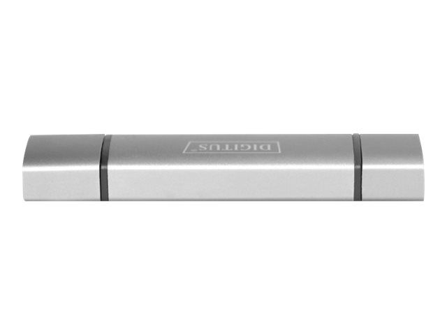 DIGITUS Dualer Kartenlesegerät Hub USB-C / USB 3.0, OTG