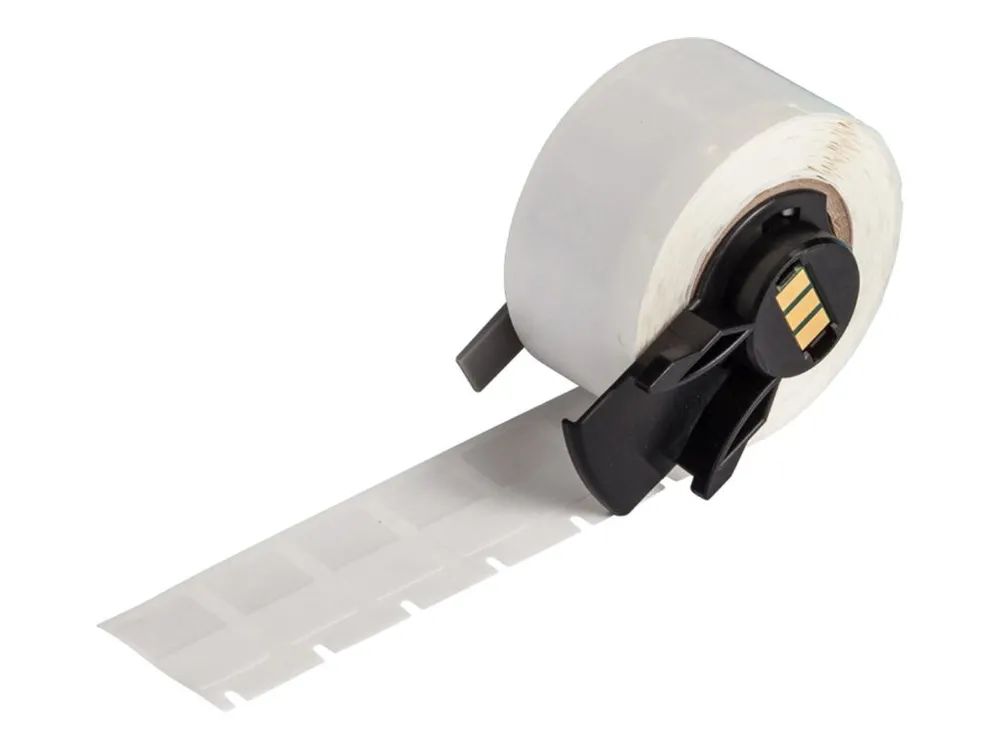 Brady Corporation Brady - Vinyl - matt - permanenter Acrylklebstoff - 102 Mikrometer - weiß, durchsichtig - 12.7 x 19.05 mm 500 Etikett(en) (1 Rolle(n)