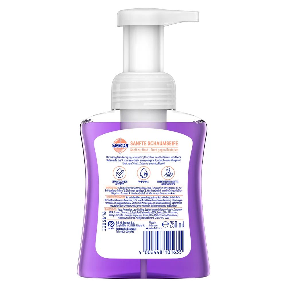Sagrotan Samt-Schaum Seife Vanille & Orchidee 250ml