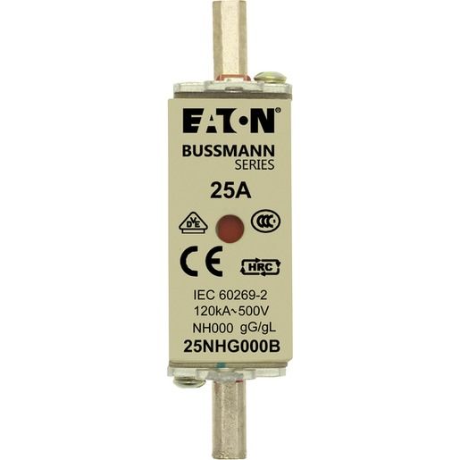 Eaton NH-SICH.EINSATZ 25A 500V GR000 / EATON NH000/ 25A 500V 25NHG000B