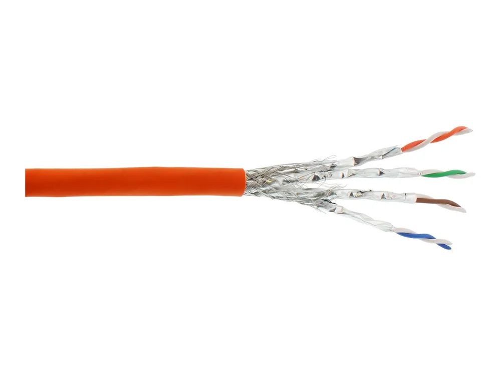 InLine Verlegekabel Cat.7a - S/FTP (PiMF) 4x2x0,58 AWG23 - 1200MHz - B2ca - 50m