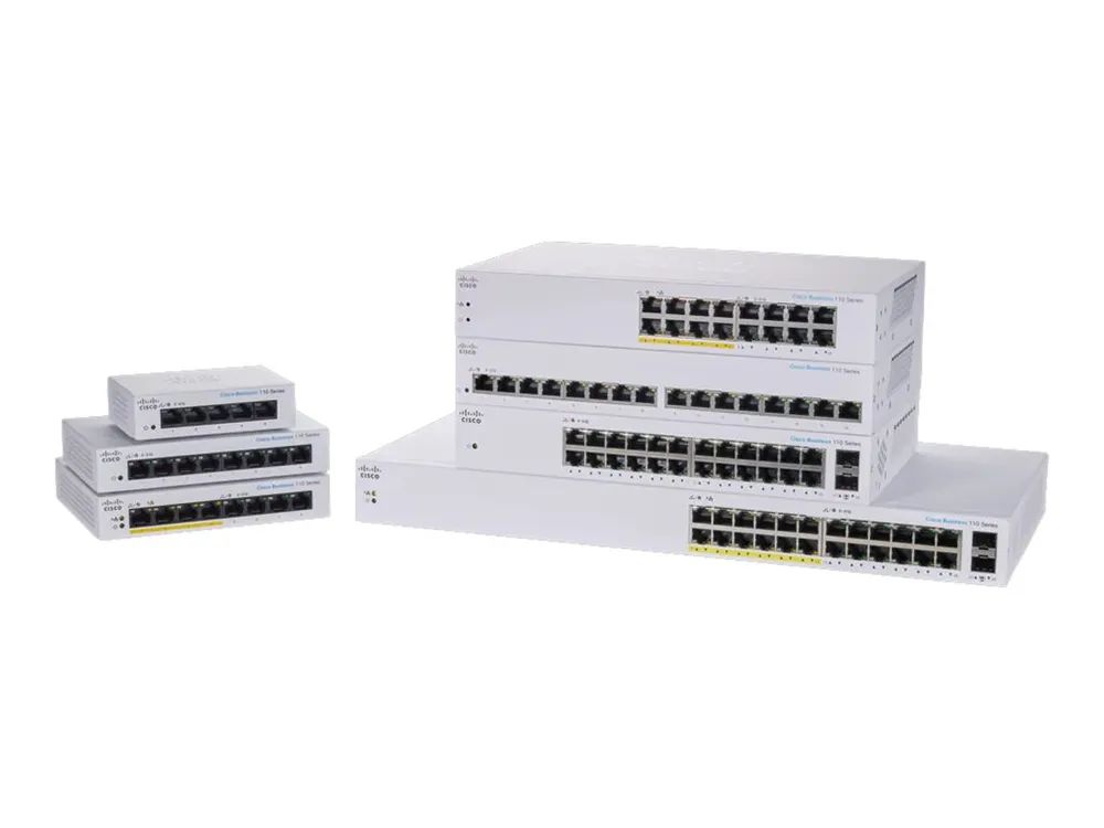 Cisco Business 110 Series 110-24PP - Switch - unmanaged - 12 x 10/100/1000 (PoE)