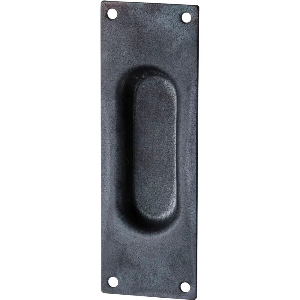 Halcö Schiebetürmuschel 40 x 120 mm gerade, Schwarzstahl