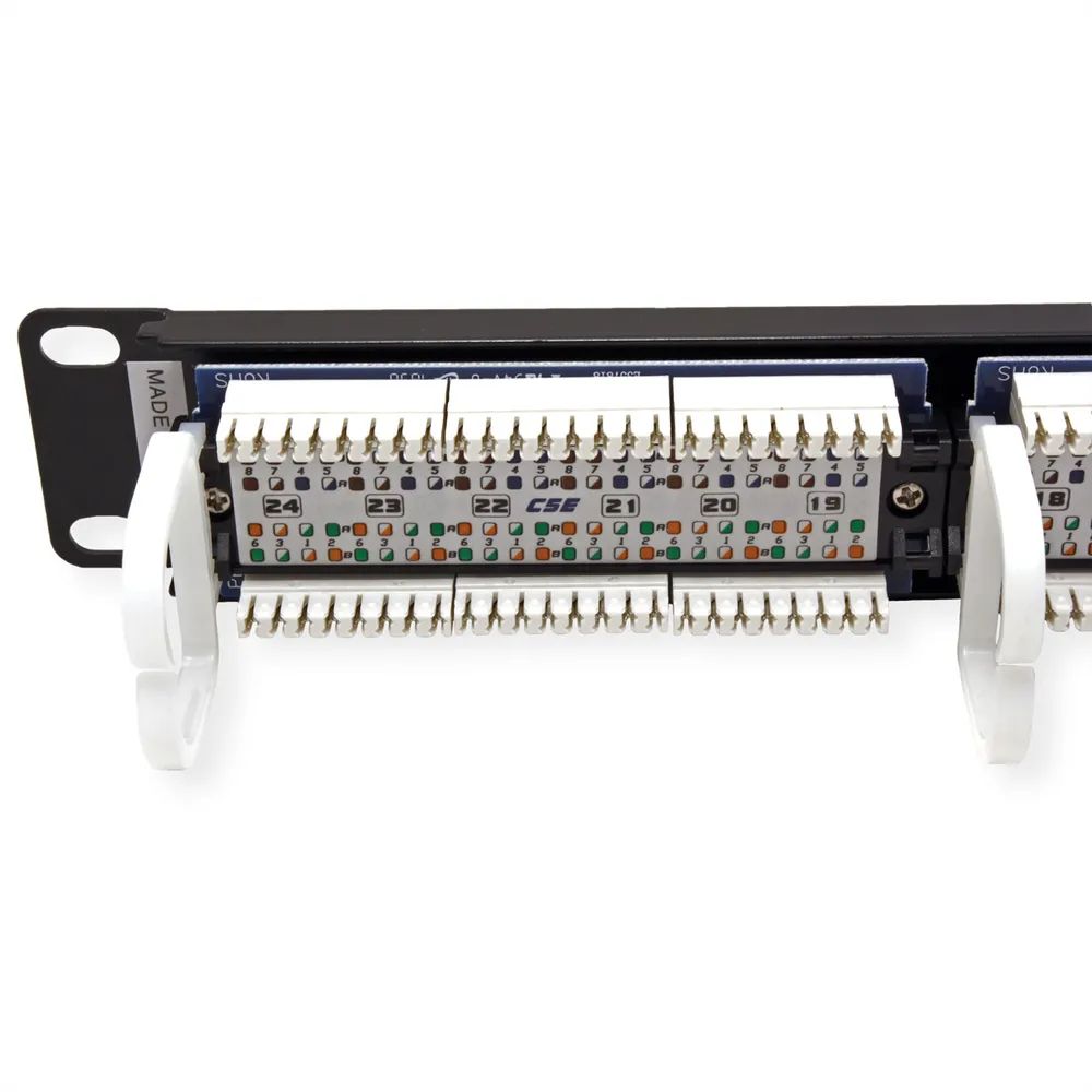 ROLINE Cat.5e (Class D) 19-Zoll-Patchpanel, 24 Ports, UTP, schwarz