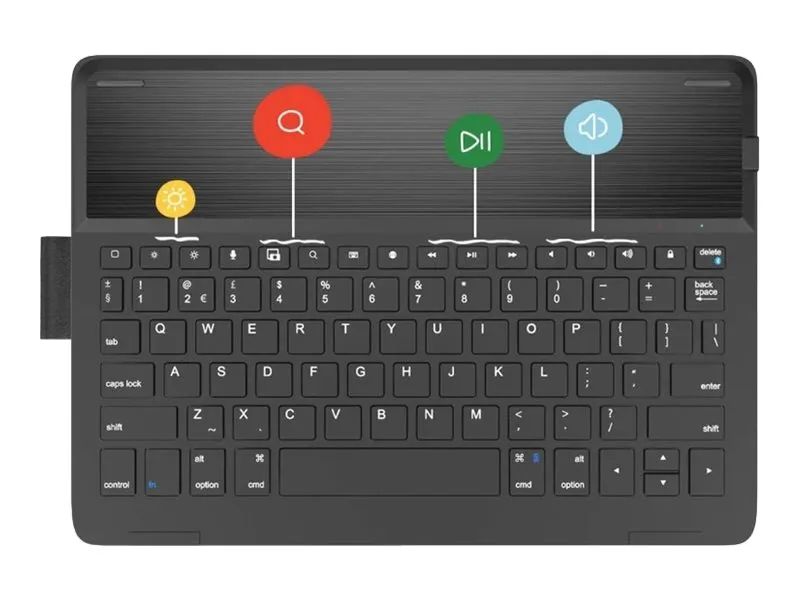 Inateck BK2006 - Tastatur und Foliohülle - kabellos - Bluetooth - QWERTY - Schwarz Tastatur, Schwarz Gehäuse - für Apple 10.2-inch iPad; 10.5-inch iPad Air (3. Generation)