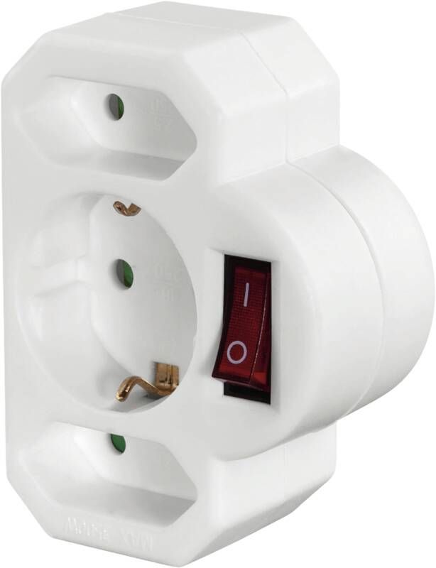 Hama 223217 STECKDOSENADAPT/2EU/1SCHUKO/M.SCH