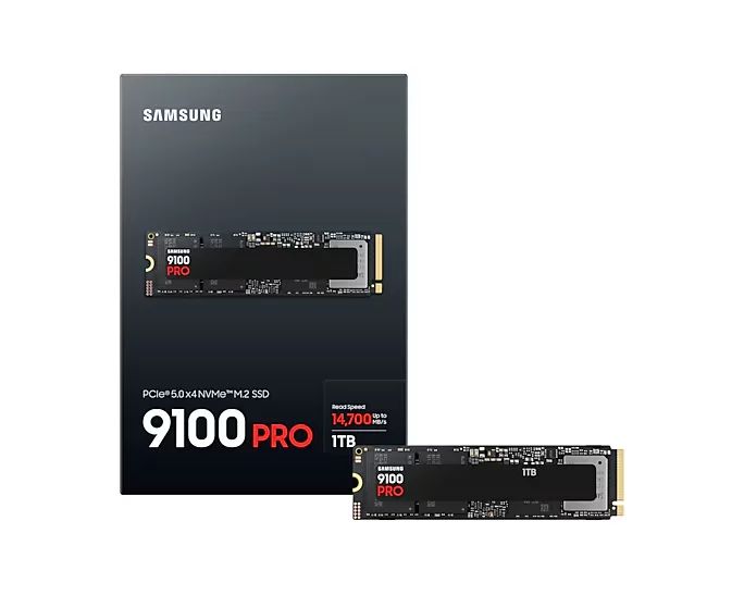 Samsung 9100 PRO MZ-VAP1T0 - SSD - verschlüsselt - 1 TB - intern - M.2 2280 - PCI Express 5.0 x4 (NVMe)