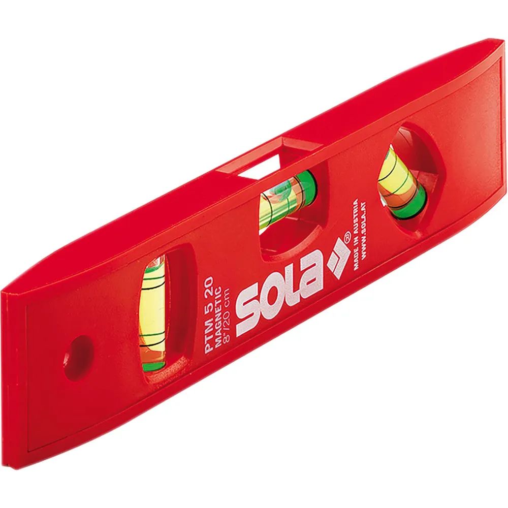 SOLA Torpedo-Wasserwaage PTM5 20 magnetisch Länge 200 mm