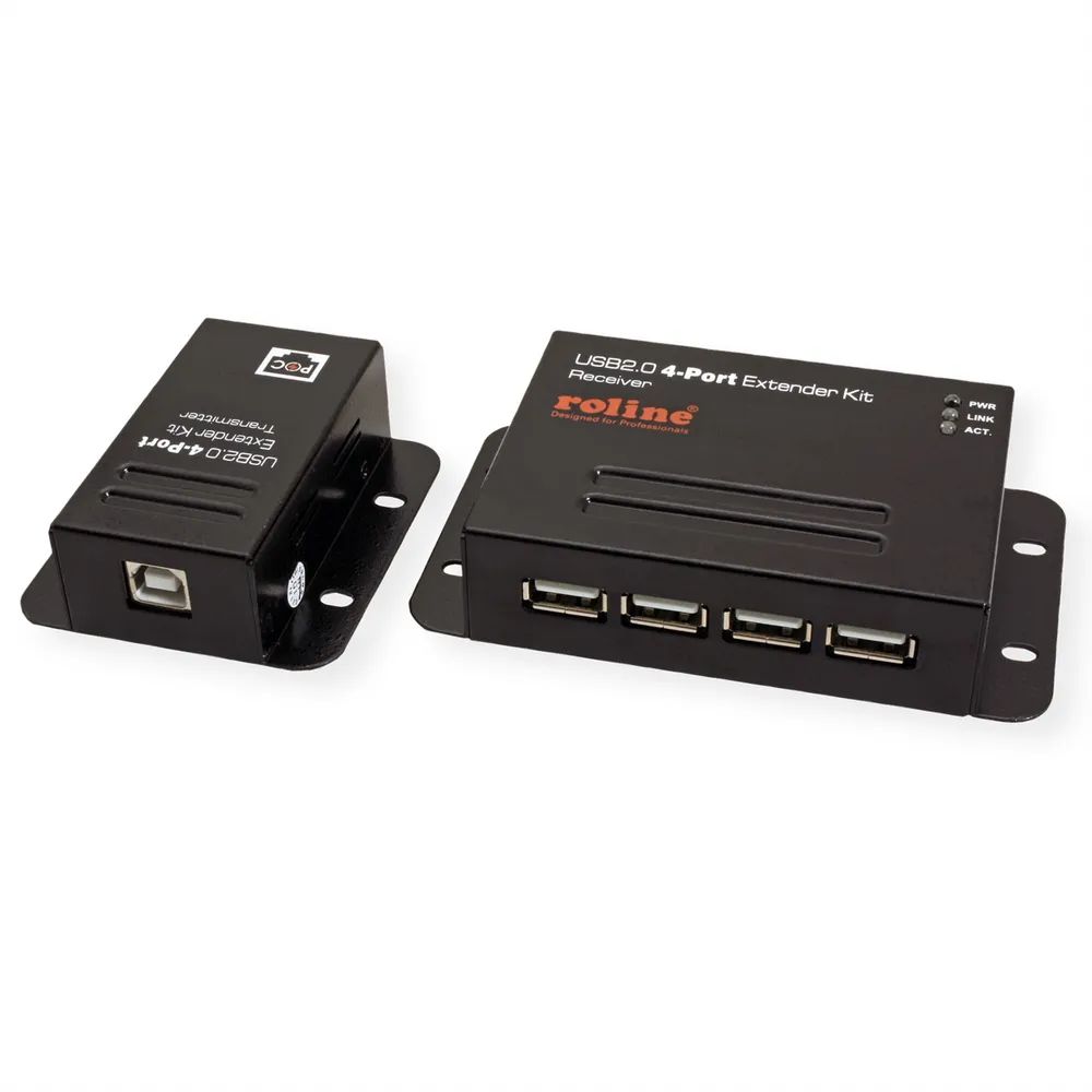ROLINE USB 2.0 Verlängerung über RJ45, 4x USB, max. 50m