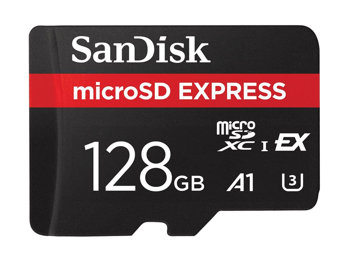SanDisk microSDXC Express 128GB (V30 / U3 / UHS-I / Cl.10 / R480MB/s/W100MB/s)
