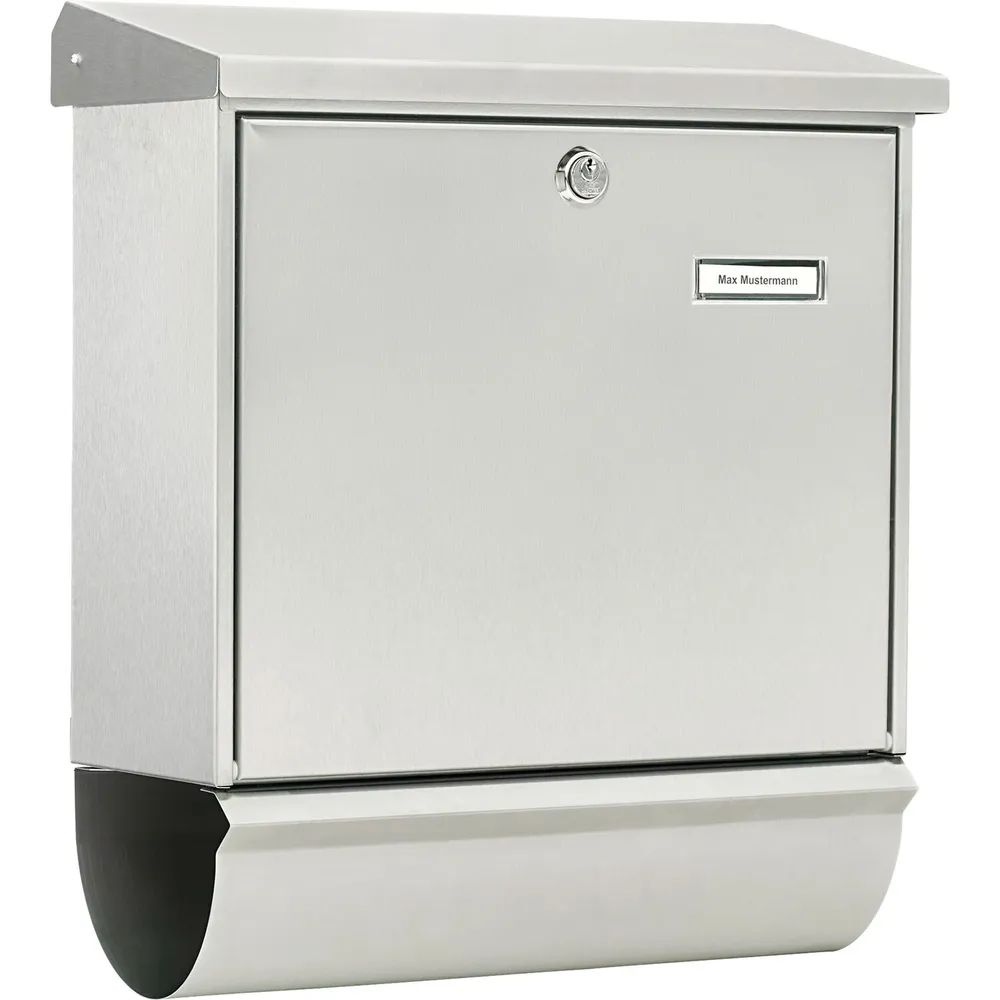 Burg-Wächter BURG Briefkasten COMFORT-SET - mit Zeitungsbox, Edelstahl rostfrei